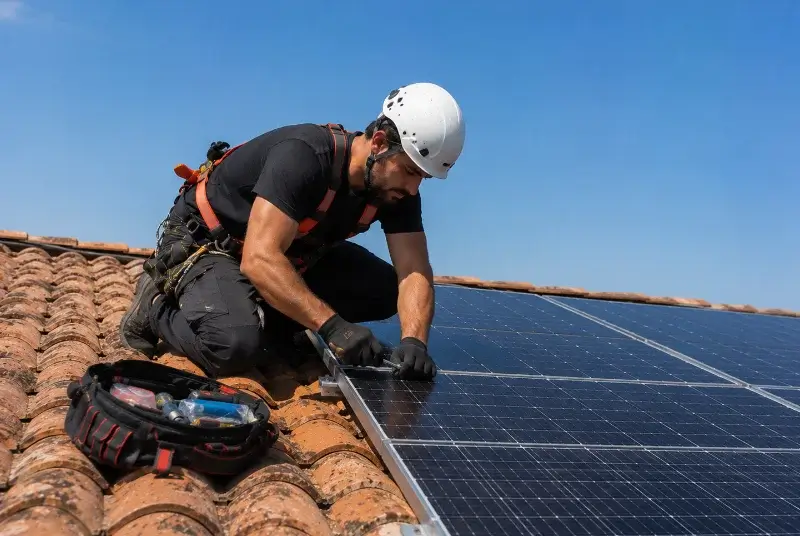Maintenance et monitoring de panneaux solaires à Faucon